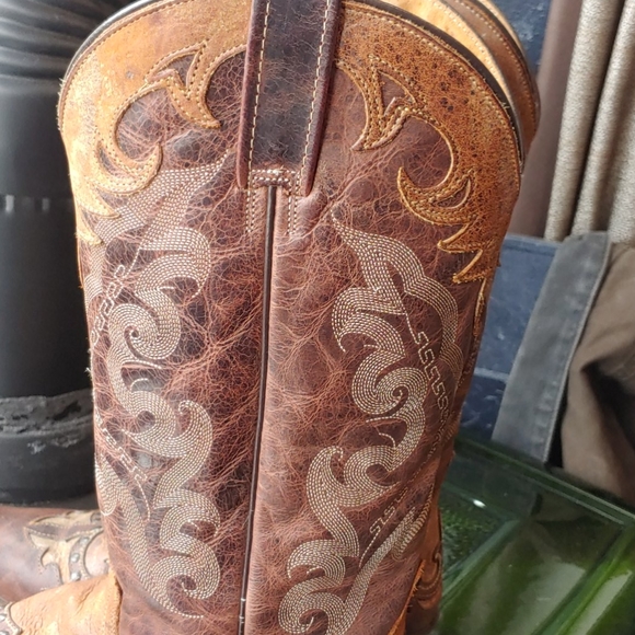 Ladies Western Leather Stitched Boots Size 9M - Picture 12 of 13
